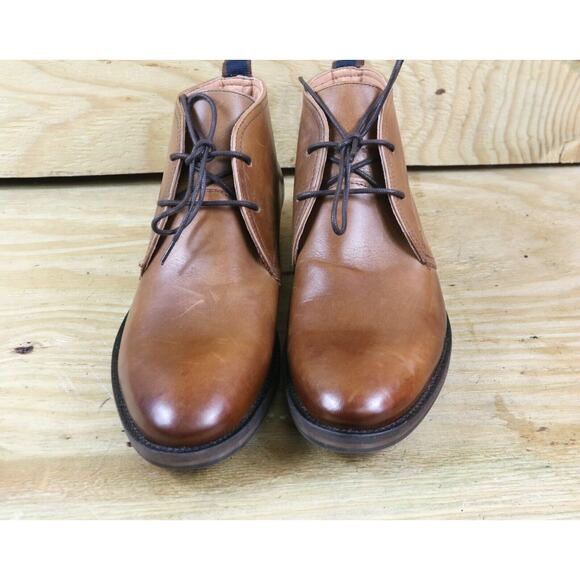 New Rodd & Gunn Boots Mens 8 Brown Leather Pebbly Hill Chukka Ankle Portugal main image 5